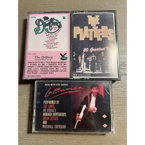 Vintage Cassette Tapes ‘The Platters, The Drifters, And La Bamba
